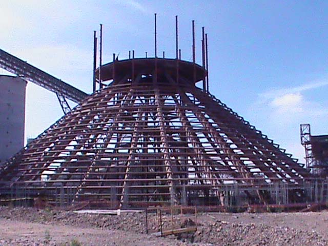Estructura cubierta silo de Clinker diametro 80 mts
